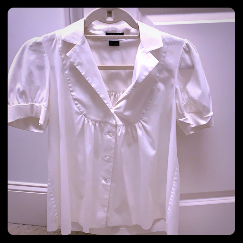 Theory white utility shift top